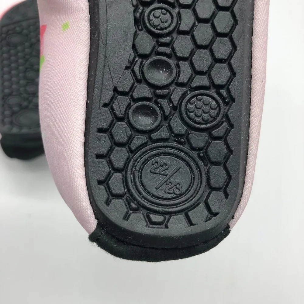 Girls Water Shoes Fabric Lightweight Bunny My Name is Happy Pink 22/23 US 6/7